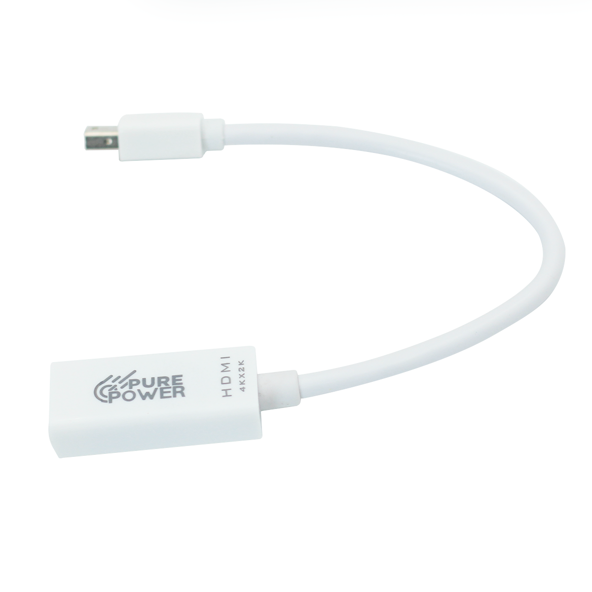 Mini Adaptador Displayport para HDMI, 15cm, 4K/30Hz, Pure Power, PP-MDP-002