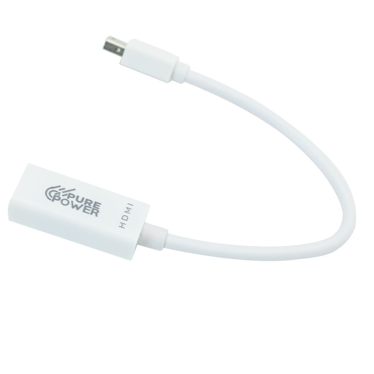 Mini Adaptador DisplayPort para HDMI, 15cm, Pure Power, PP-MDP-001