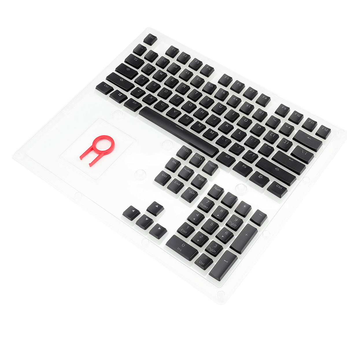 Keycaps Redragon A130 Scarab, PBT, ABNT2, Double Shot, Black, 106 Teclas