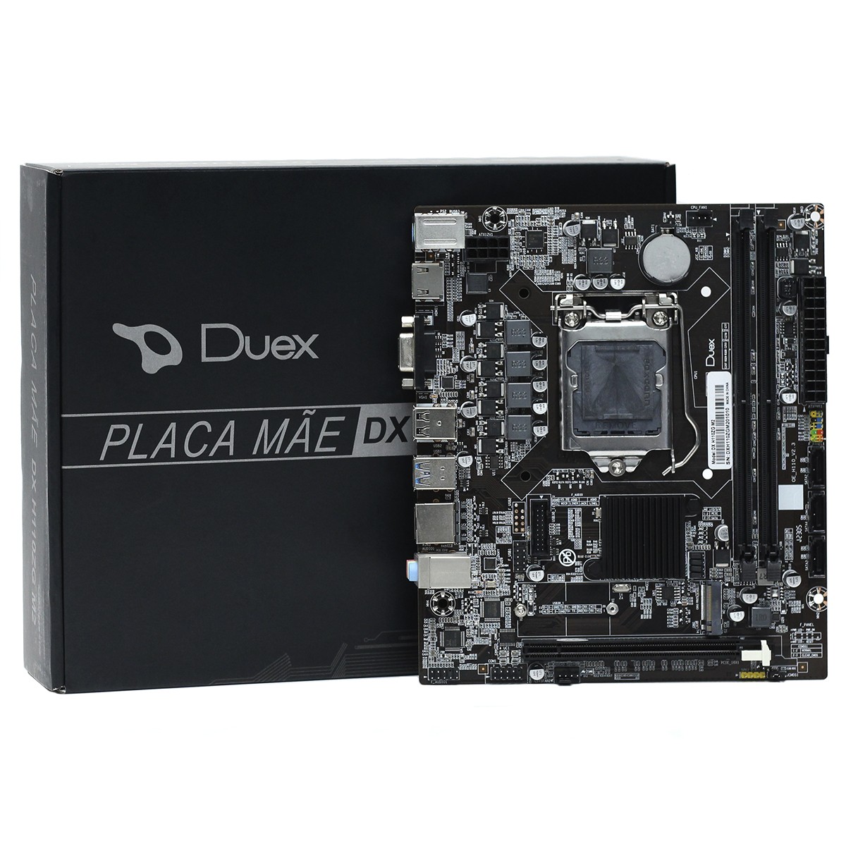 Placa Mãe Duex DX H110ZG M2, Chipset H110, Intel LGA 1151, MATX, DDR4