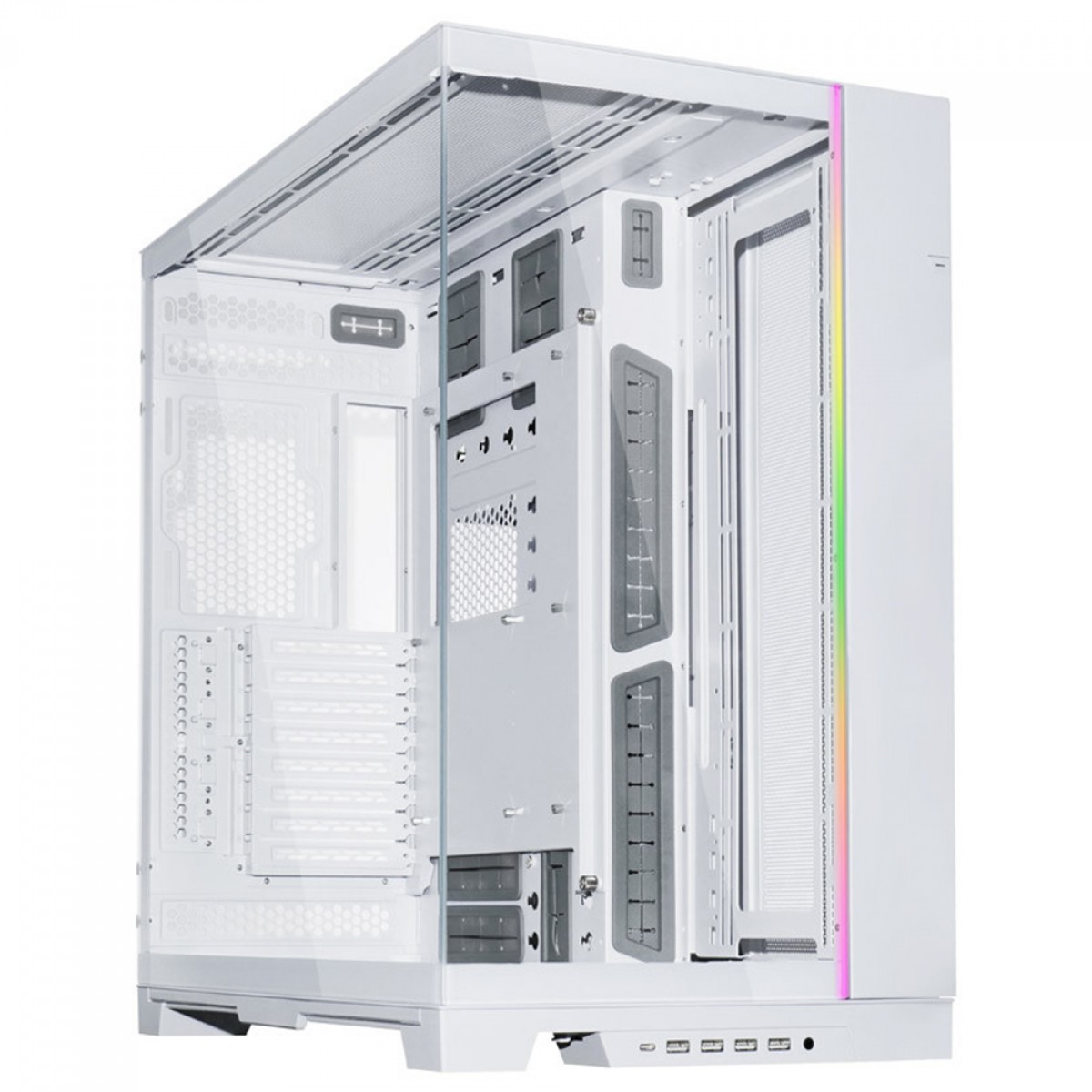 Gabinete Gamer Lian Li O11 Dynamic EVO XL, Full Tower, Vidro Temperado, White, Sem Fonte, Sem Fan, O11DEXL-W WHITE