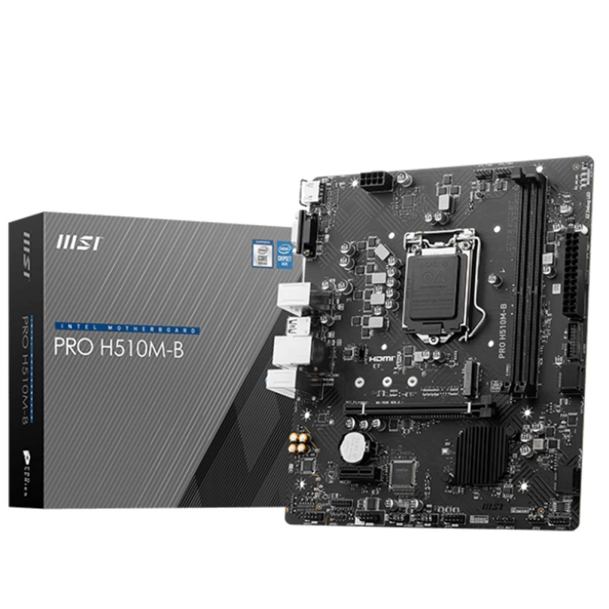 Placa Mãe MSI PRO H510M-B, Chipset H470, Intel LGA 1200, M-ATX, DDR4, 911-7E05-006