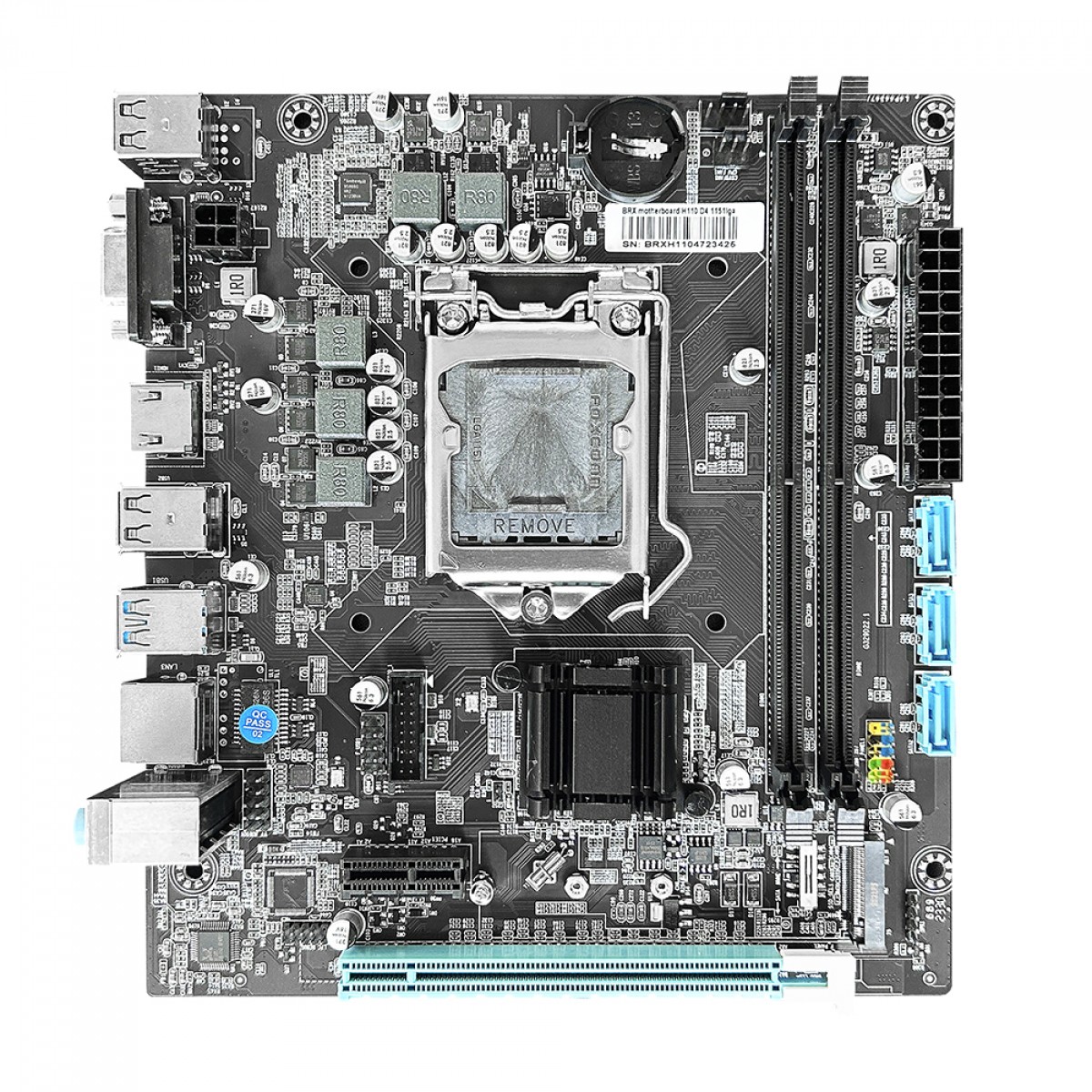 Placa Mãe BRX H110, Chipset H110, Intel LGA 1151, MATX, DDR4, PMBRXH110DDR4-1000 