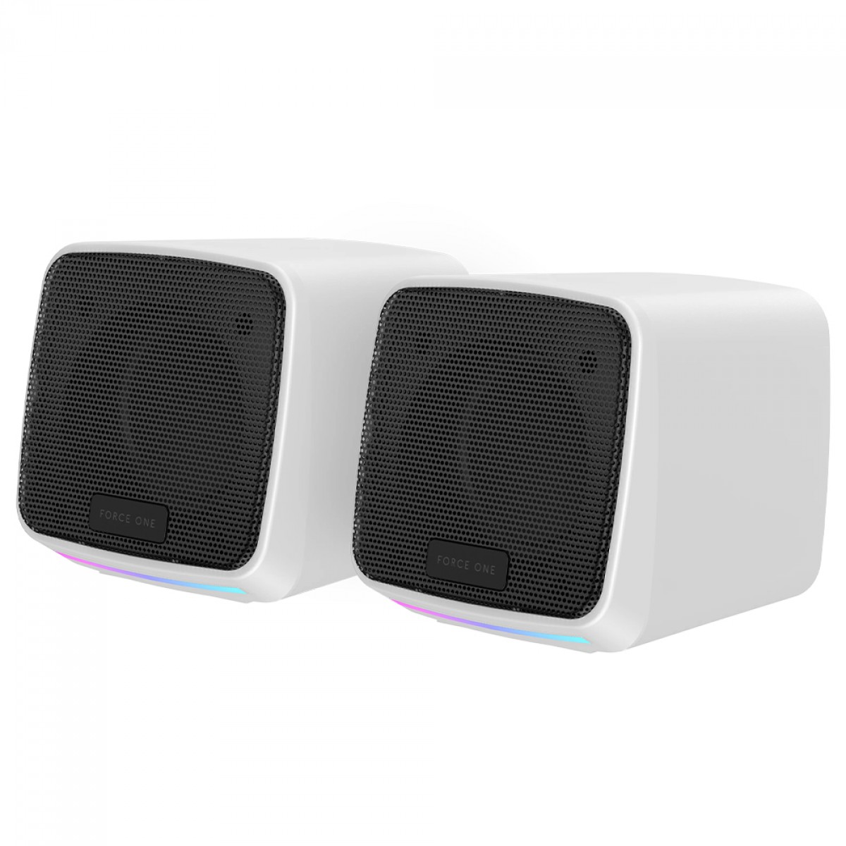 Caixa de Som Force One Explorer, RGB, USB, White, FR.AU.EX.02