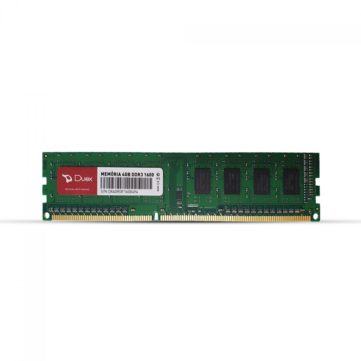 Memória DDR3 Duex, 4GB, 1600Mhz Red, DXN4GBR31600