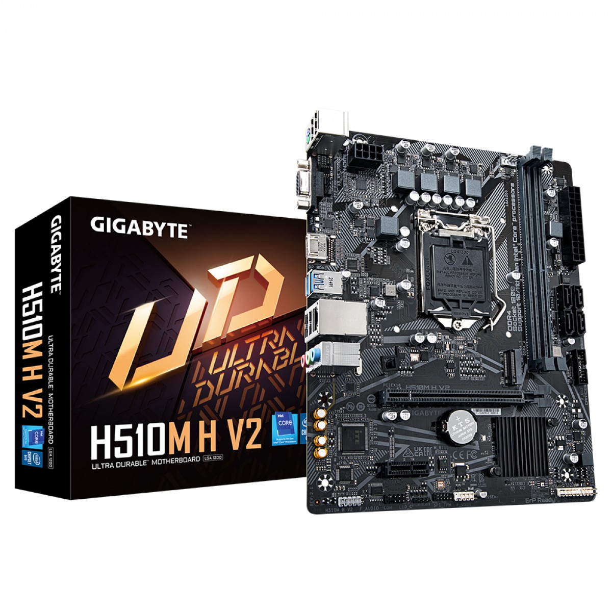 Placa Mãe Gigabyte H510M H V2, Chipset H510, LGA 1200, mATX, DDR4, H510M H V2 2.0