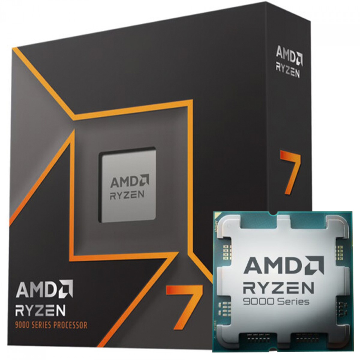 Processador AMD Ryzen 7 9700X, 3.8GHz (5.5GHz Turbo), 8-Cores 16-Threads, AM5, Sem Cooler, 100-100001404WOF 