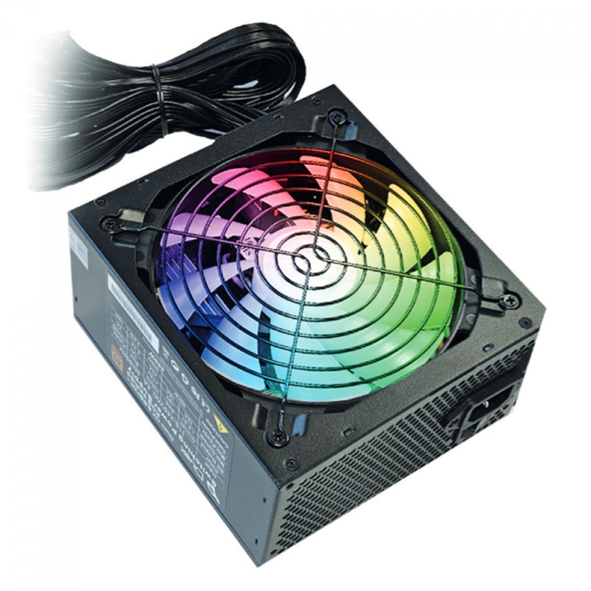 Fonte Duex DX 600FSE+ RGB Series, 600W, 80 Plus Bronze, PFC Ativo