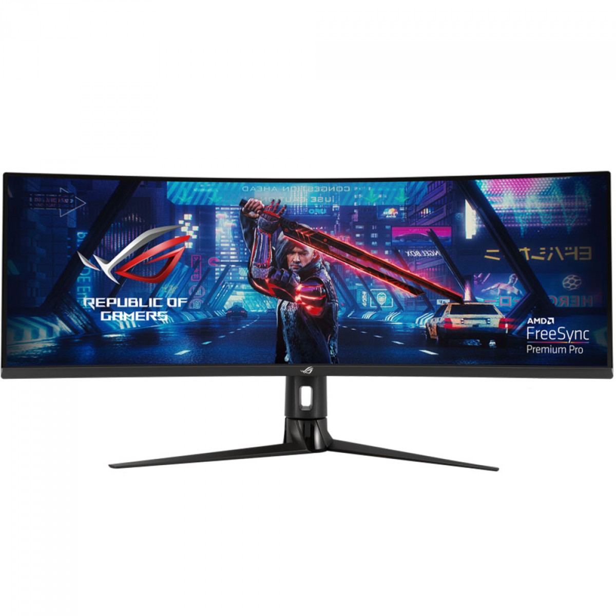 Monitor Gamer Asus ROG Strix XG49VQ, 49 Pol, UltraWide, Curvo, DFHD, 4ms, 144Hz, 125% sRGB, HDR10, FreeSync 2, HDMI/DP