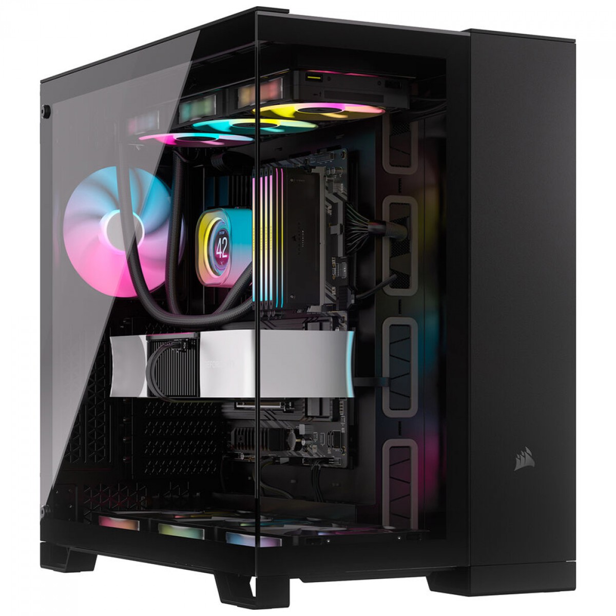 Gabinete Gamer Corsair 6500X, Mid Tower, Vidro Temperado, E-ATX, Sem Fan, Black, CC-9011257-WW
