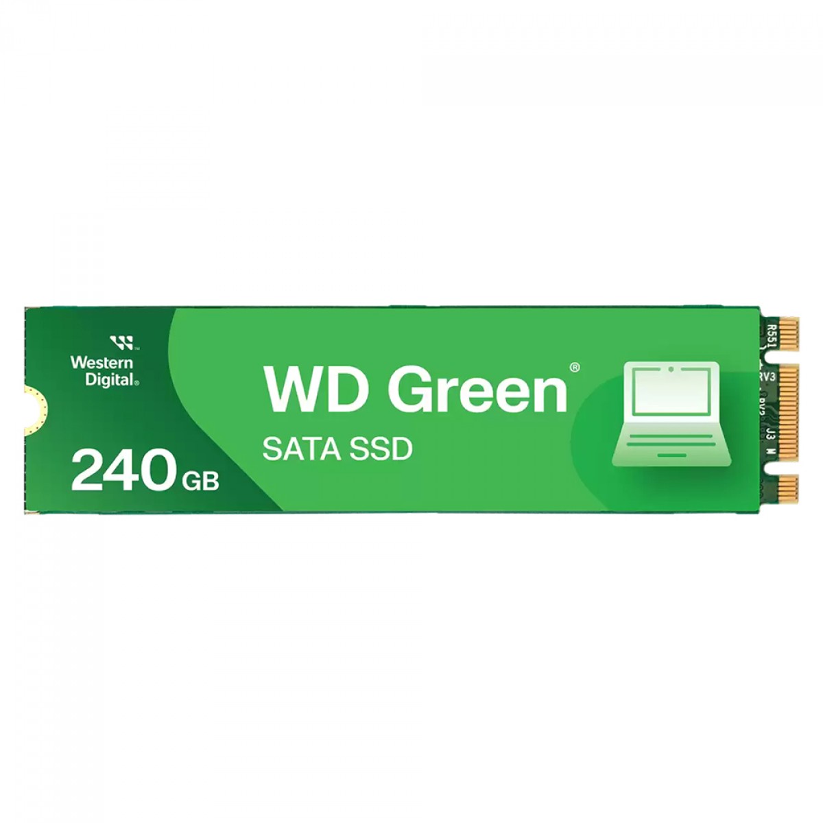SSD WD Green SN350, 240GB, M.2 NVMe, Leitura 2400MB/s e Gravação 900MB/s, WDS240G2G0C