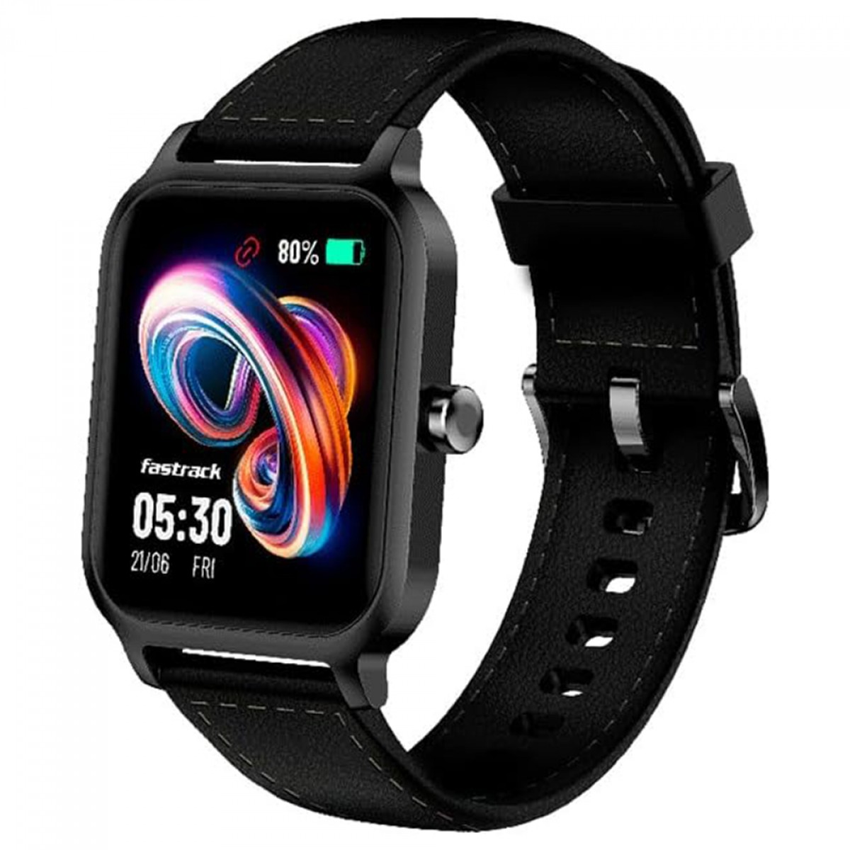 Relógio SmartWatch Level LVW-10, TFT 1.83", Android/IOS, Bluetooth, IP68, Monitoramento de Frequência Cardíaca, Pulseira De Couro, Preto, LVW-10CL+ BLK/COURO BLK