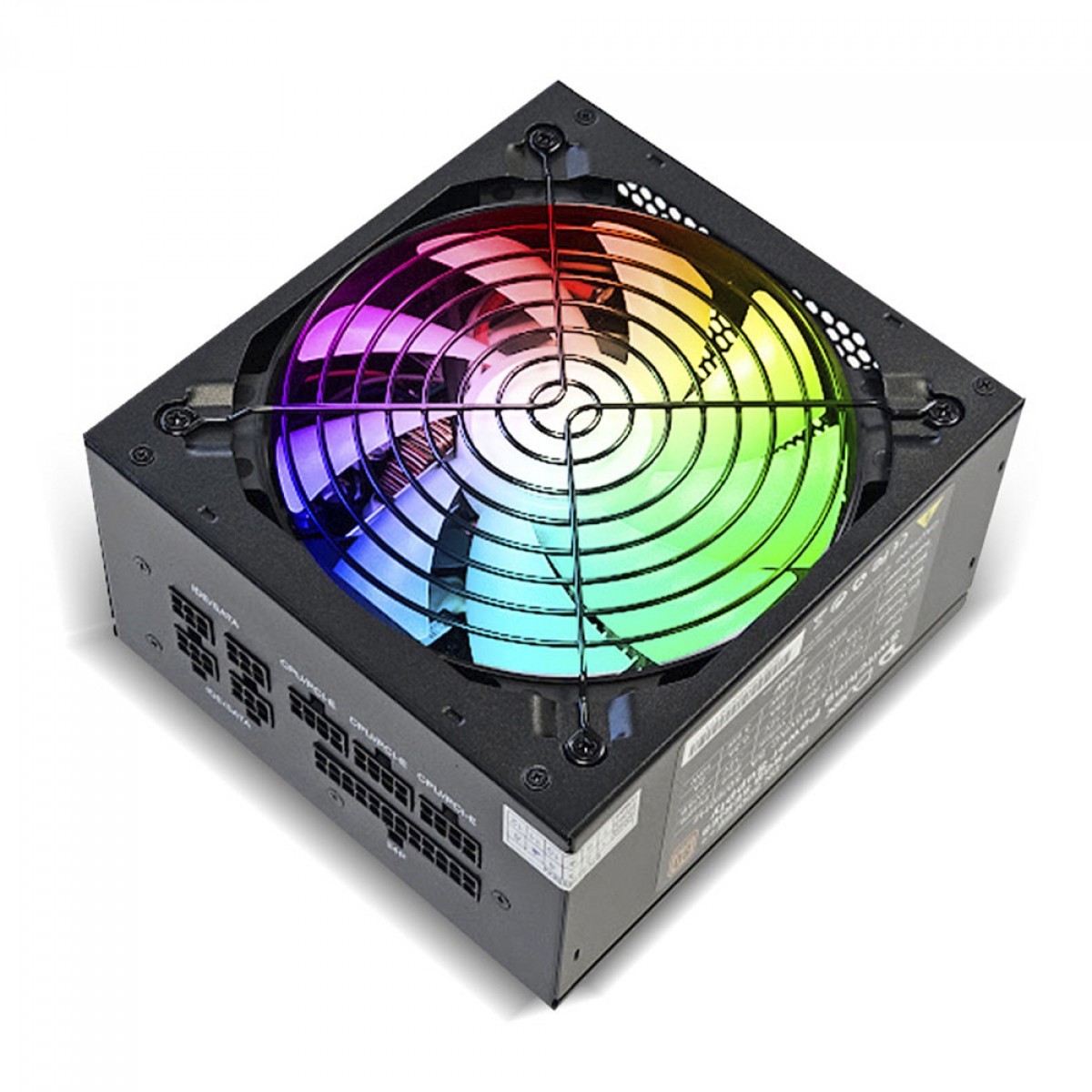Fonte Duex DX 500FSE++ RGB Series, 500W, 80 Plus Bronze, Full Modular, PFC Ativo