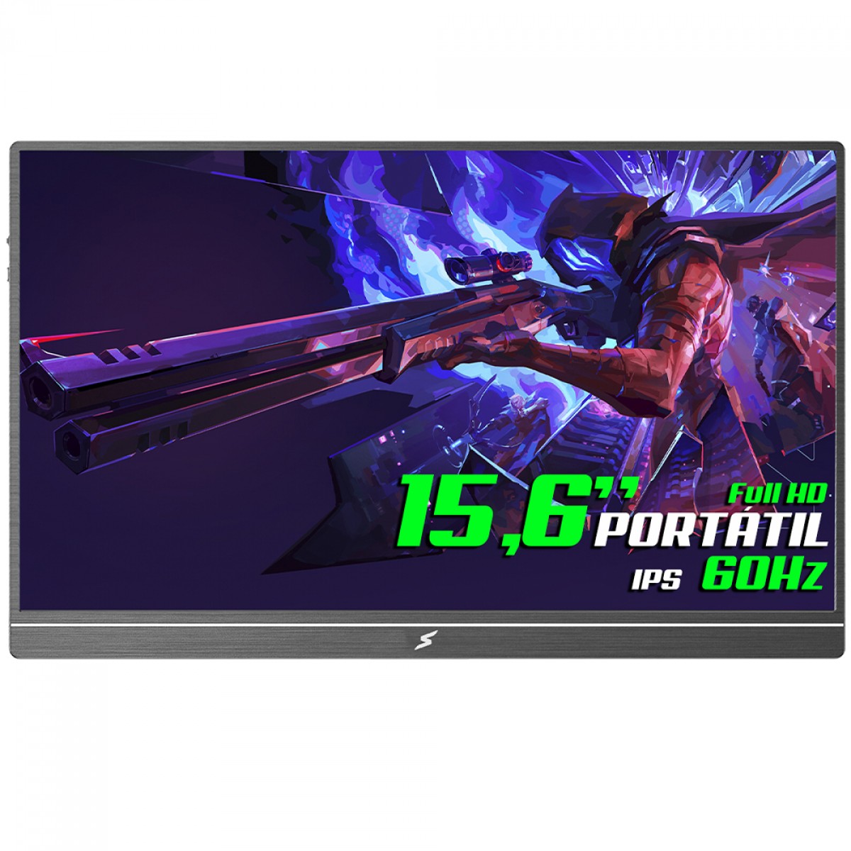 Monitor Portátil SuperFrame Preview V2, 15.6 Pol, Full HD, 60Hz, IPS, 100% sRGB, Mini-HDMI/USB-C, SFPFB-1560-FHD