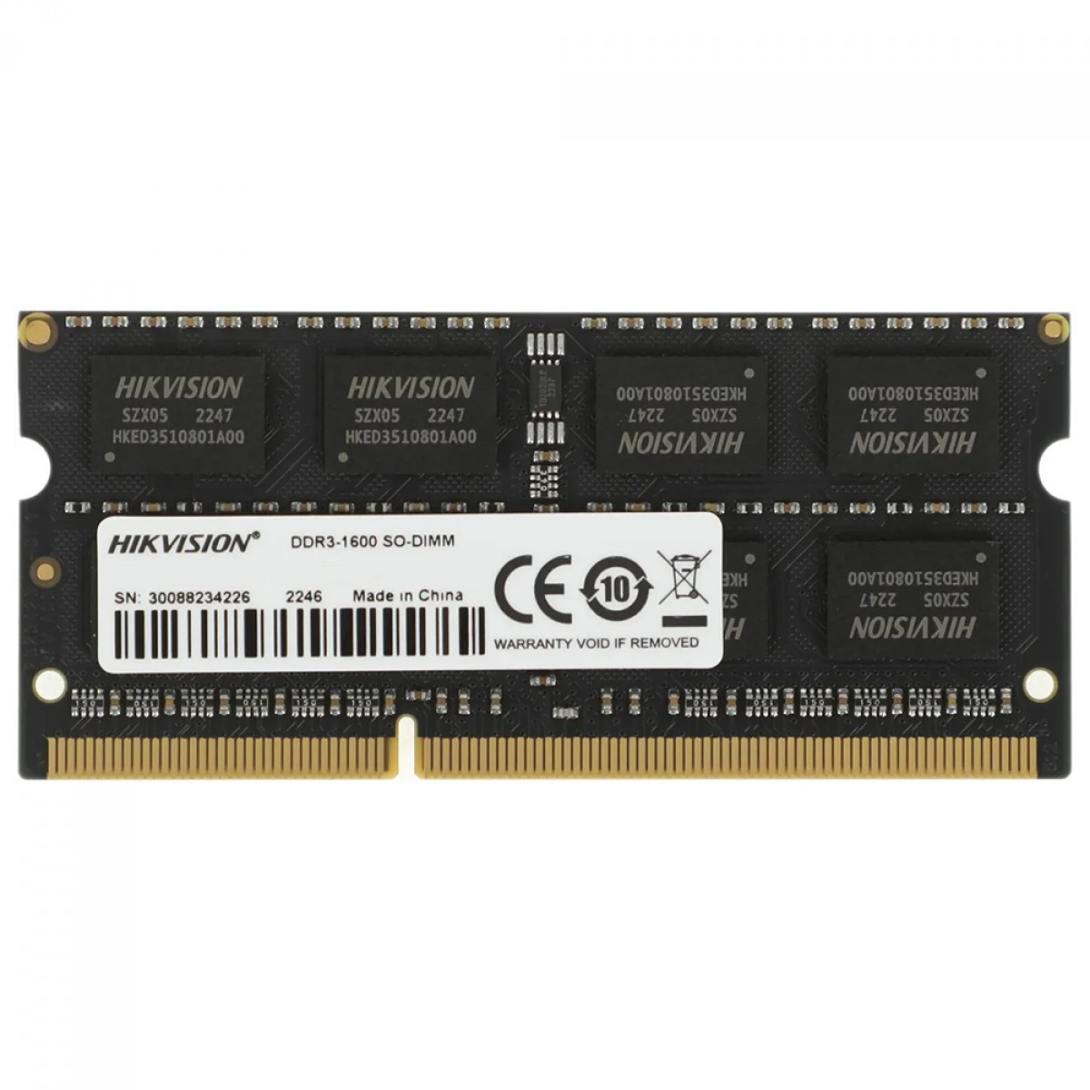 Memória Para Notebook DDR3 Hikvision, 4GB, 1600MHz, Black, HKED3042AAA2A0ZA1