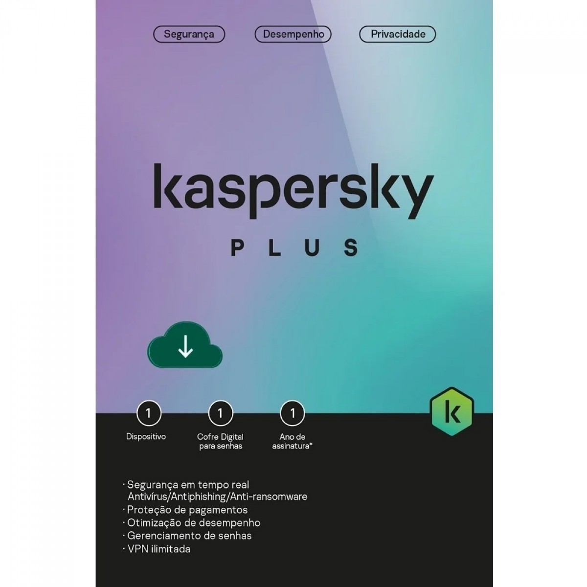 Kaspersky Antivírus Plus, 1 dispositivo, 12 meses ESD, Digital para Download, KL1042KDAFS