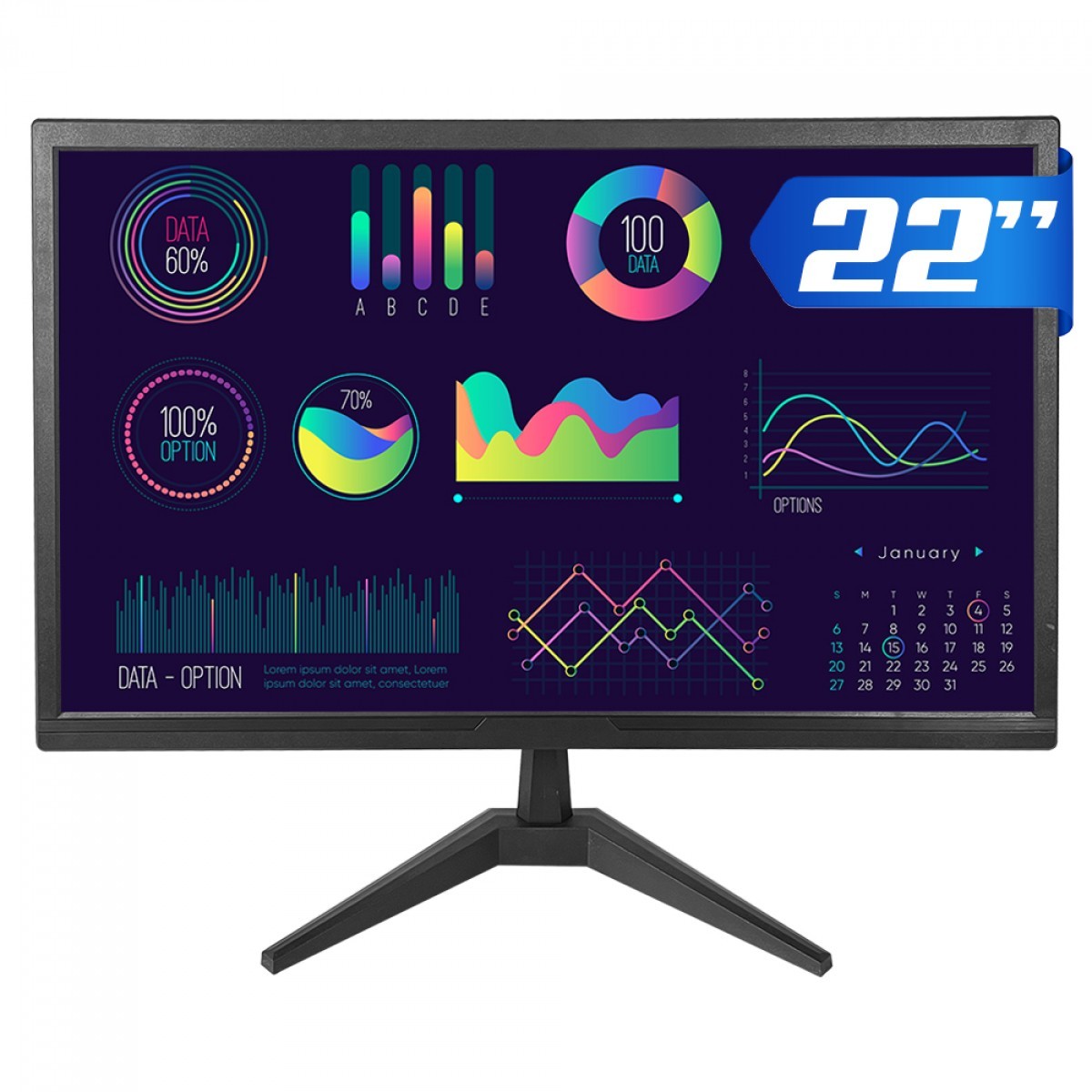Monitor Dr. Office, 22 Pol, WSXGA+, 75Hz, HDMI/VGA, MDR-0506-22