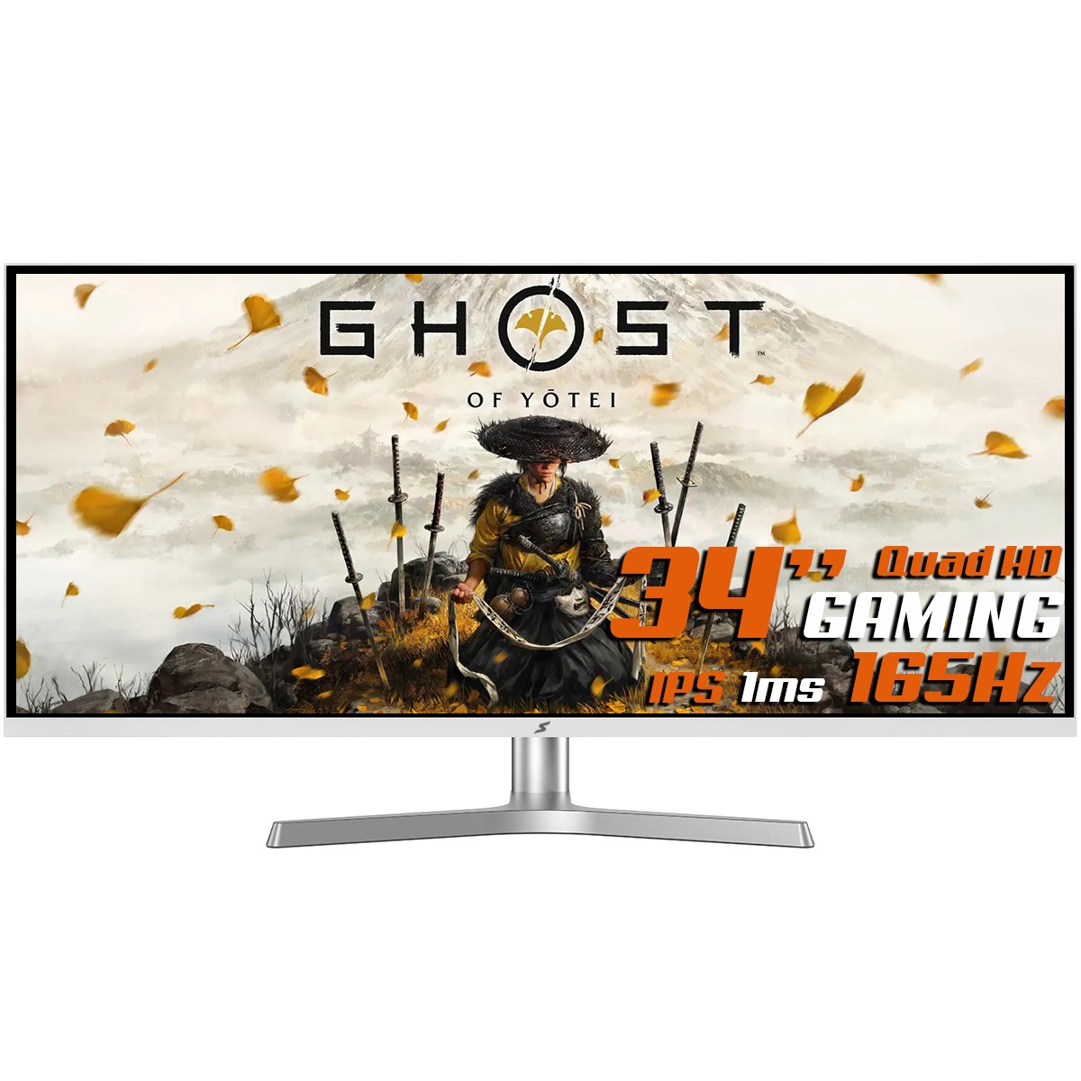 Monitor Gamer SuperFrame Vision Ultra, 34 Pol, Flat, UltraWide, Quad HD, 1ms, 165Hz, IPS, HDR, FreeSync, HDMI/DP, White, SFVFW-34165-QHD-PRO
