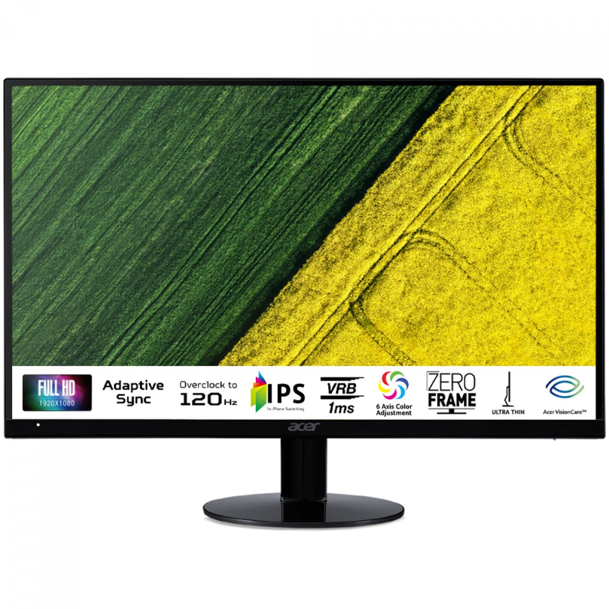 Monitor Gamer Acer SA240Y G0bi, 23,8 Pol, Full HD, 120Hz, IPS, 1ms, HDMI/VGA, UM.QS0AA.005
