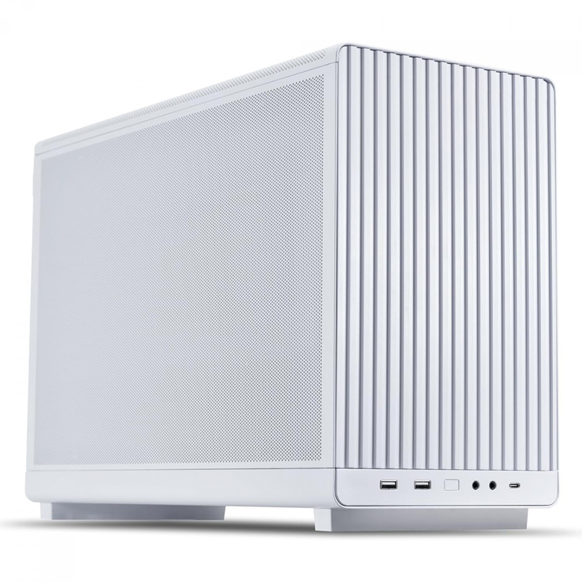 Gabinete Gamer Lian Li 011 A3-mATX White, Mini Tower, Aço, M-ATX, Sem Fonte, Sem Fan, Branco
