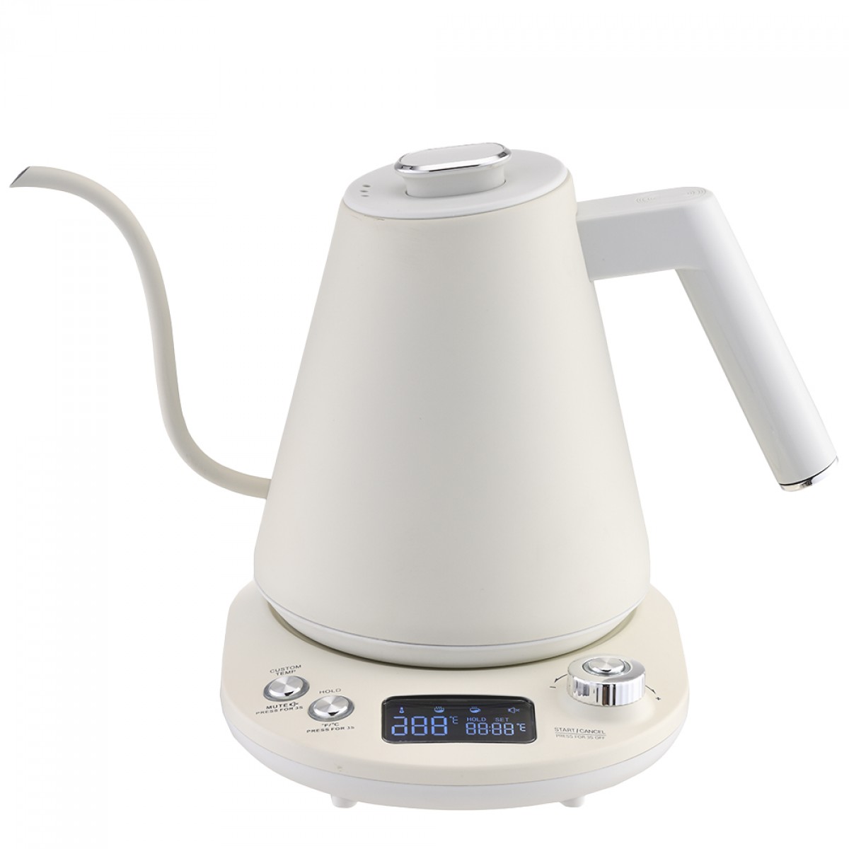 Chaleira Elétrica Pro Home Classic, Com Tela LCD e Controle de Temperatura, 1L, 1200W, 110V, Branca, PH-EK-CL1L1200WWN