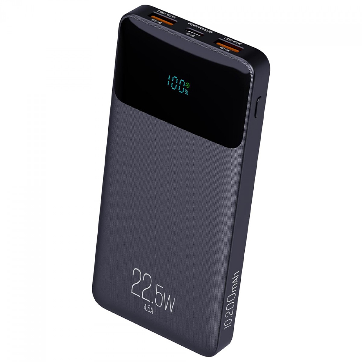 Carregador Portátil Universal, PowerBank, Display Indicador, 10200MAH, 22.5W, Preto, ELG, PB102BK