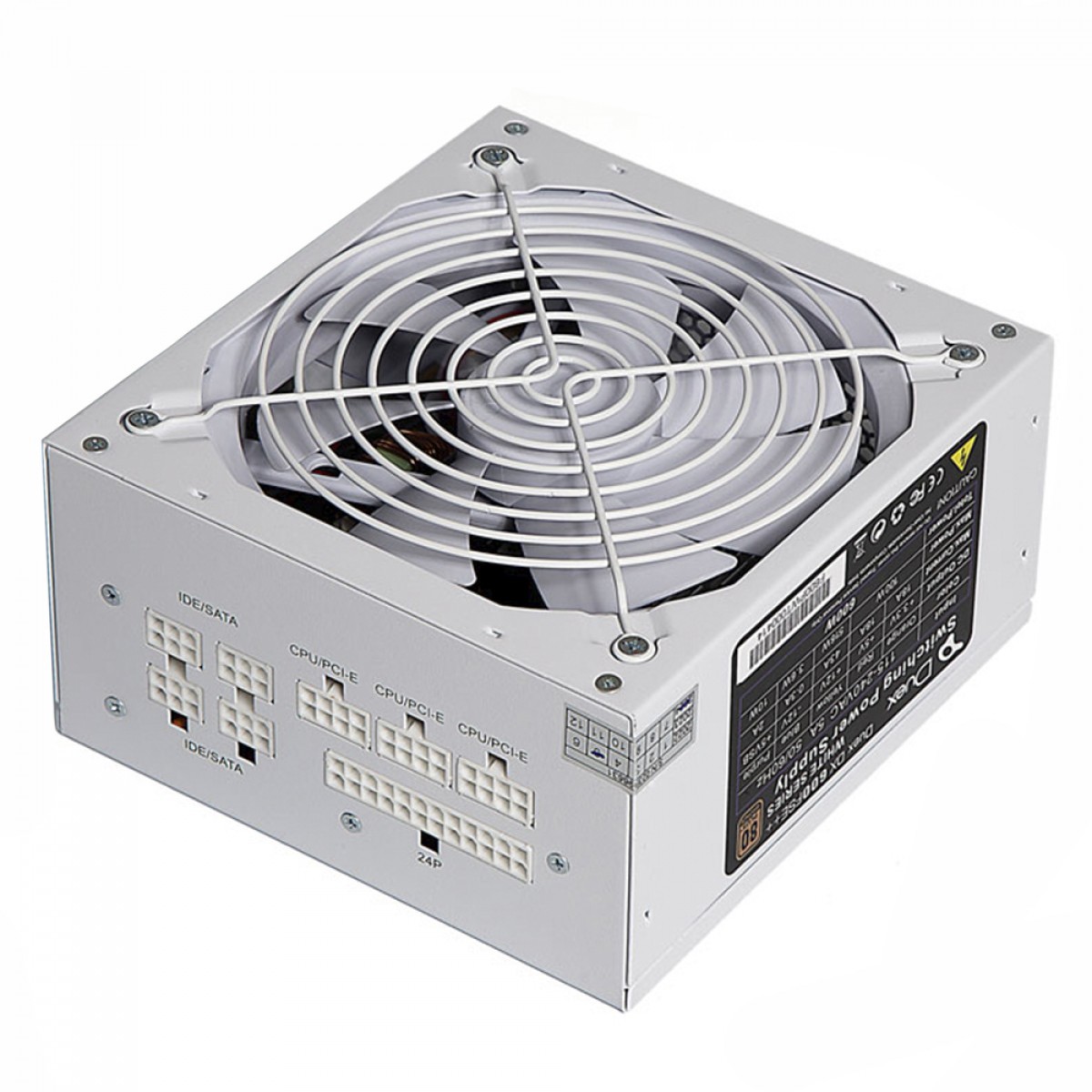 Fonte Duex DX 500FSE++ White Series, 500W, 80 Plus Bronze, Full Modular, PFC Ativo