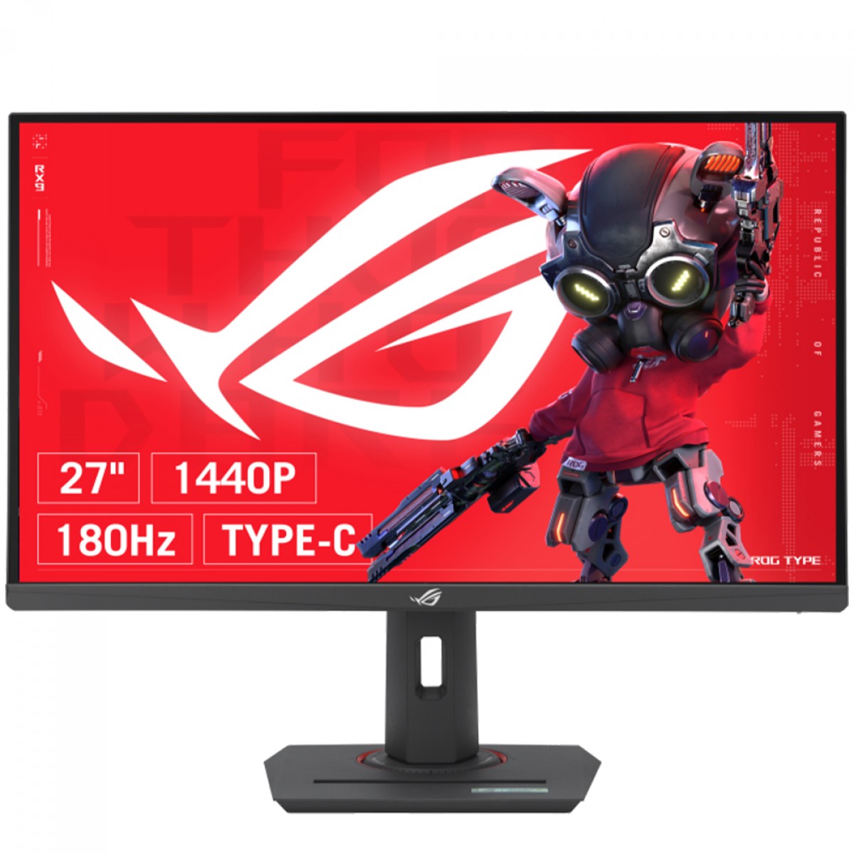 Monitor Gamer Asus ROG Strix XG27ACS, 27 Pol, WQHD, Fast IPS, 180Hz, 1ms, 133% sRGB, G-Sync Comp, FreeSync, HDMI/DP/USB-C, 90LM09Q0-B011X1