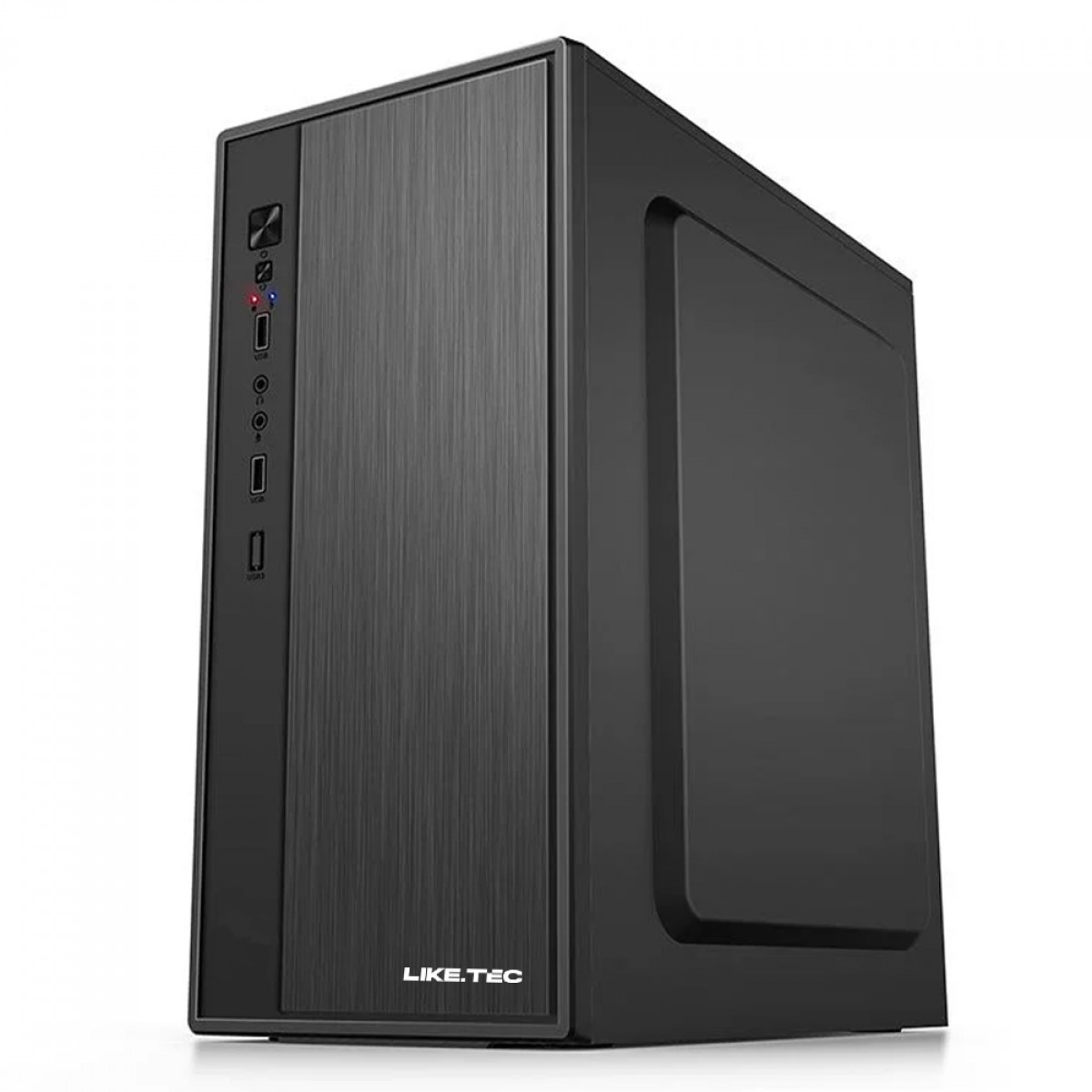 Gabinete Liketec Office Compacto F15, Mid Tower, MATX, Black, Sem Fonte