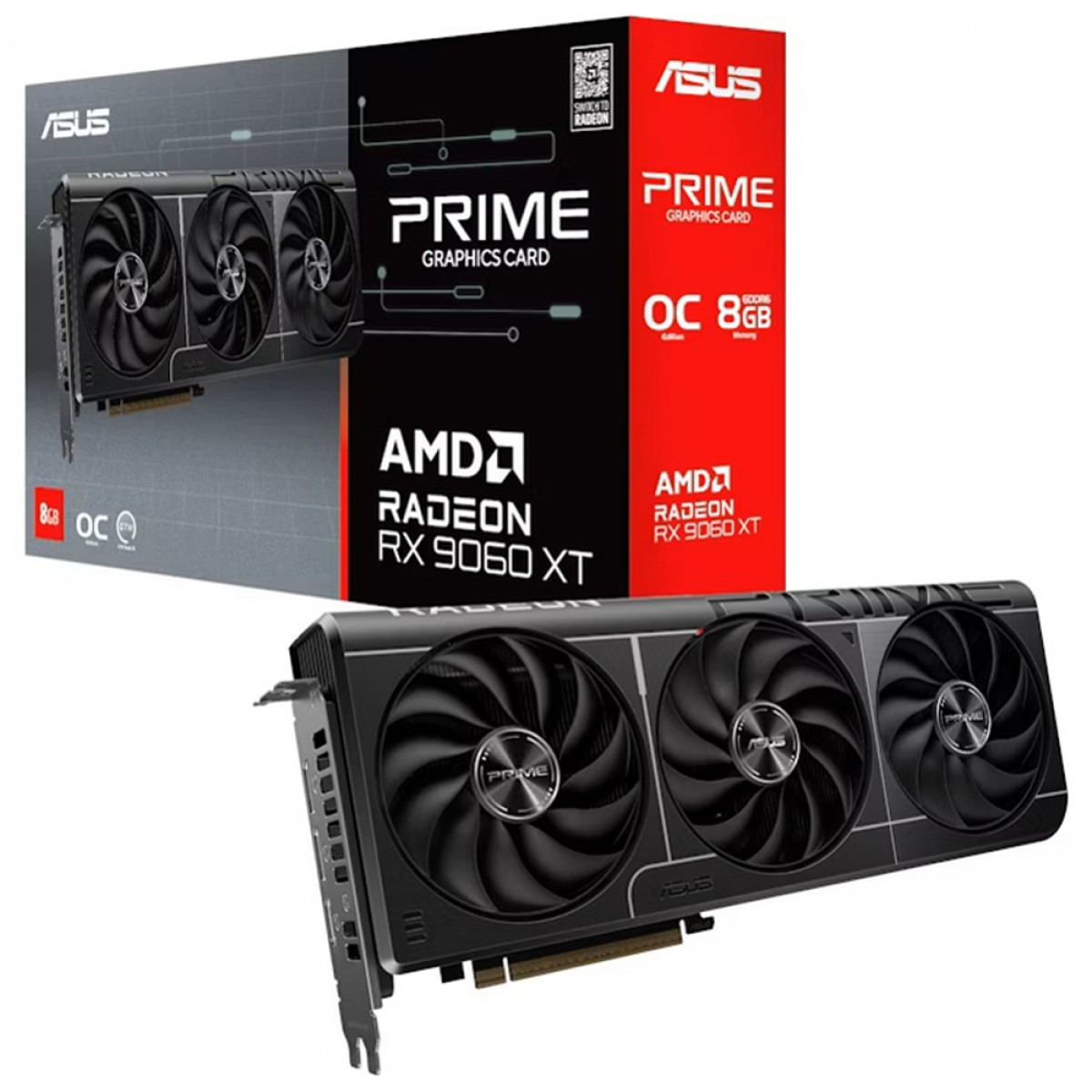 Placa de Vídeo Asus AMD Radeon RX 9060 XT Prime OC, 8GB, GDDR6, FSR, Ray Tracing, 90YV0MI0-M0NA00