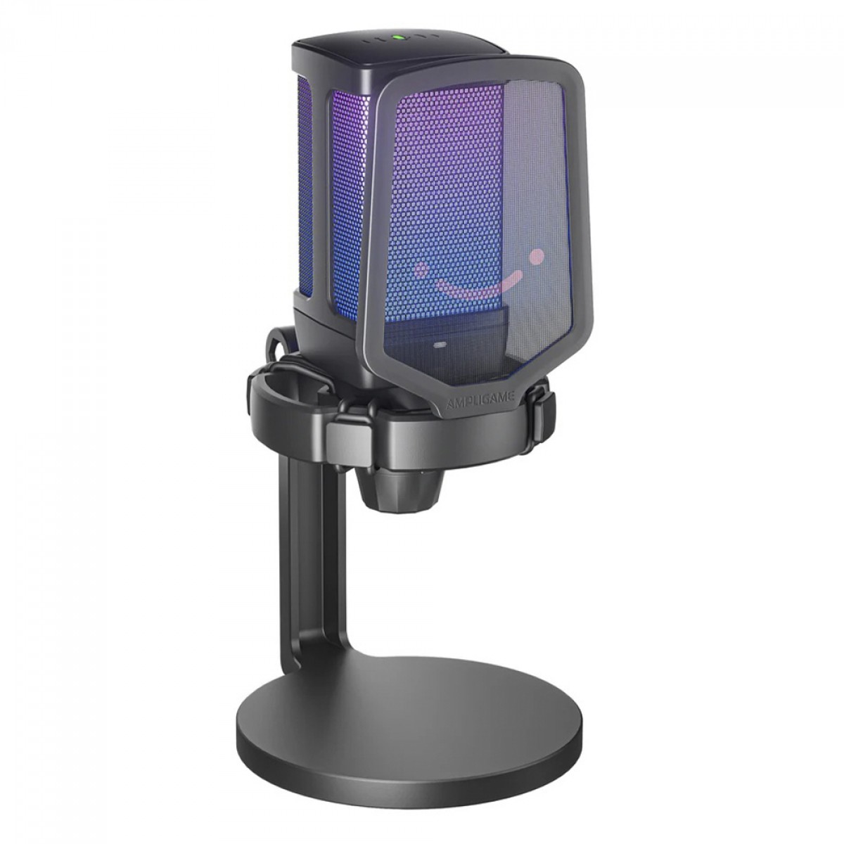 Microfone Gamer Fifine Ampligame Q6, RGB, USB, Black