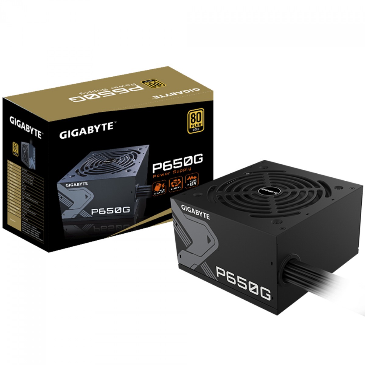 Fonte Gigabyte P650G, 650W, 80 Plus Gold, PFC Ativo, GP-P650G