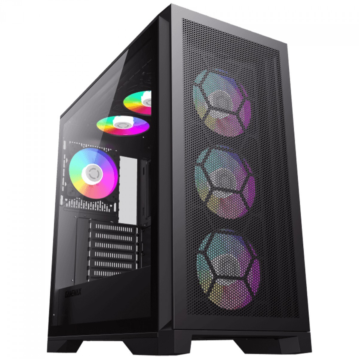 Gabinete Gamer Gamemax Leader BK, Full Tower, Vidro Temperado, E-ATX, Sem Fonte, Sem Fans, Preto