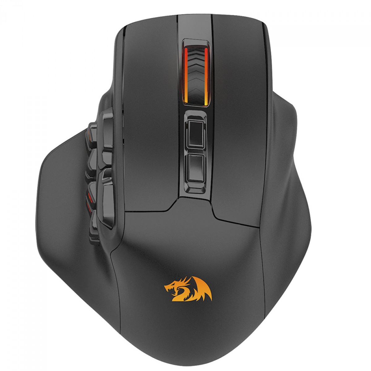 Mouse Gamer Redragon Aatrox Pro, RGB, Wireless, 26000 DPI, 15 Botões Programáveis, MMO, Sensor PAW 3395, Preto, M811RGB-PRO