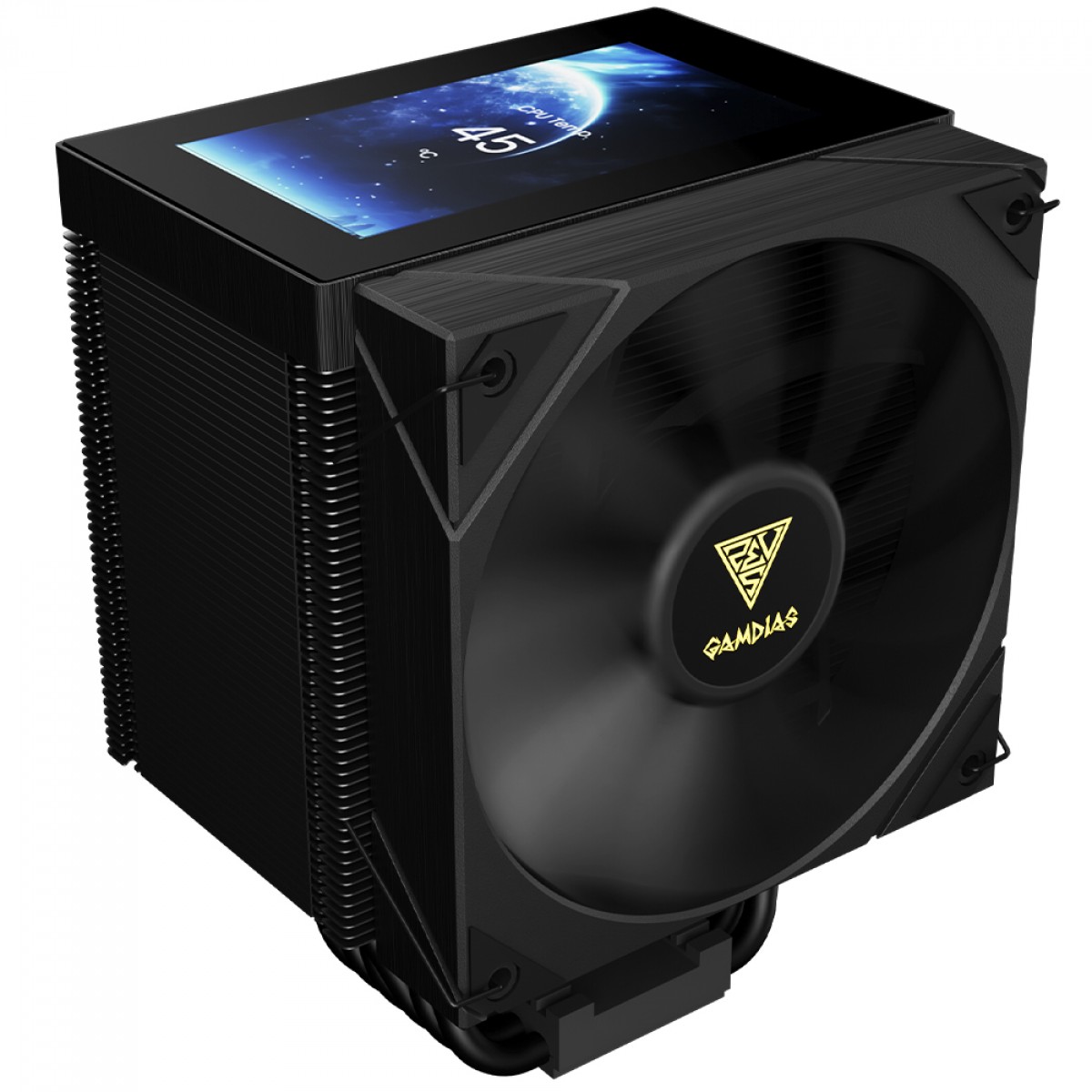 Cooler Para Processador Gamdias Boreas M2-61L, 120mm, Com Tela LCD, Intel-AMD, Preto