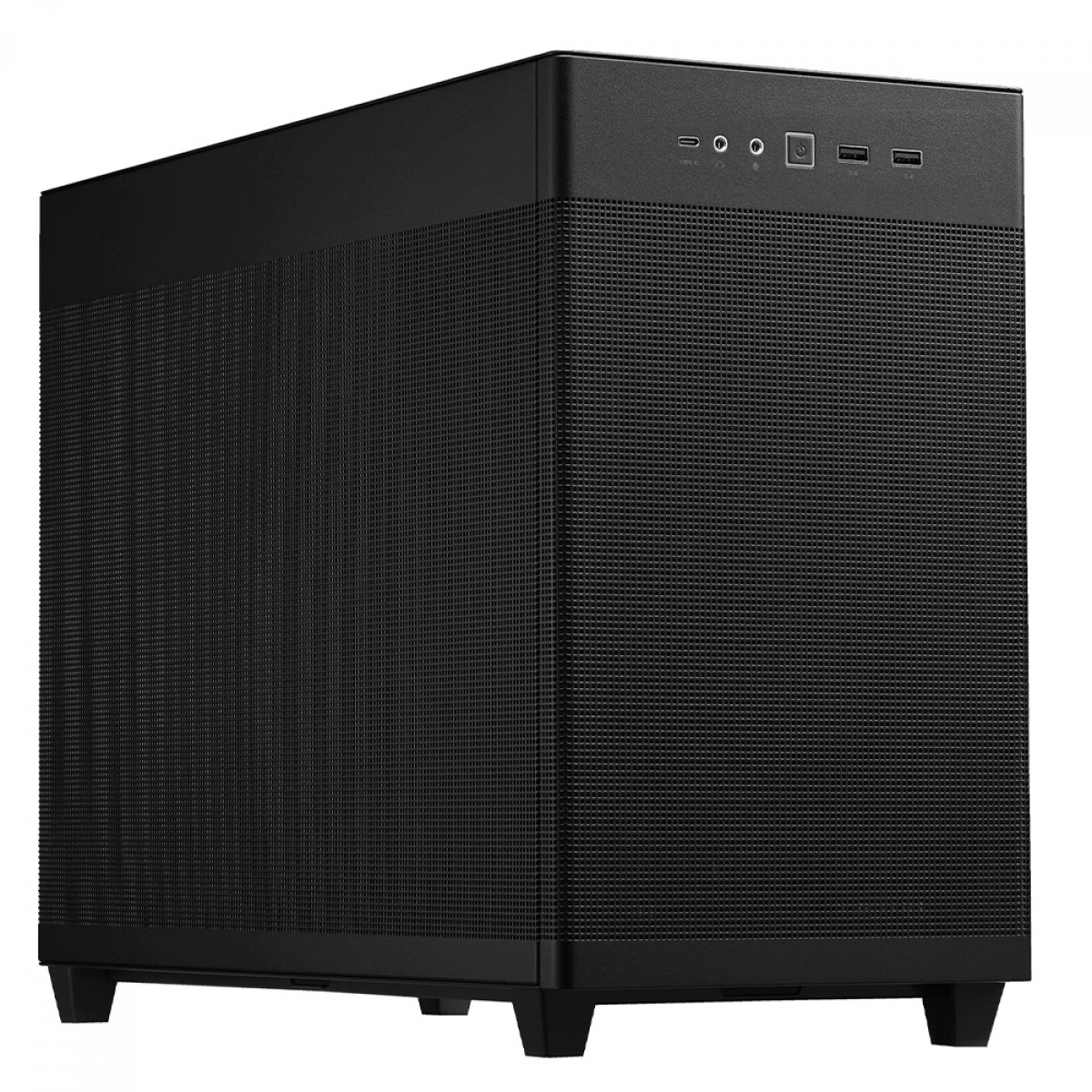 Gabinete Gamer Asus Prime AP201, Mini Tower, Mesh, MATX, Preto, Com 1 Fan, 90DC00G0-B30000
