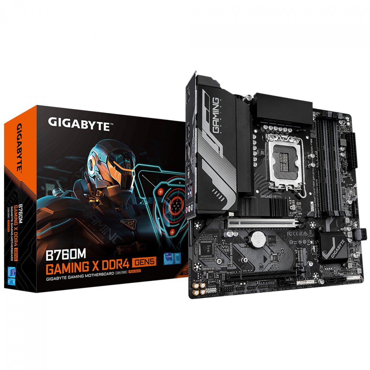 Placa Mãe Gigabyte B760M GAMING X DDR4 GEN5, Chipset B760, Intel LGA 1700, M-ATX, DDR4