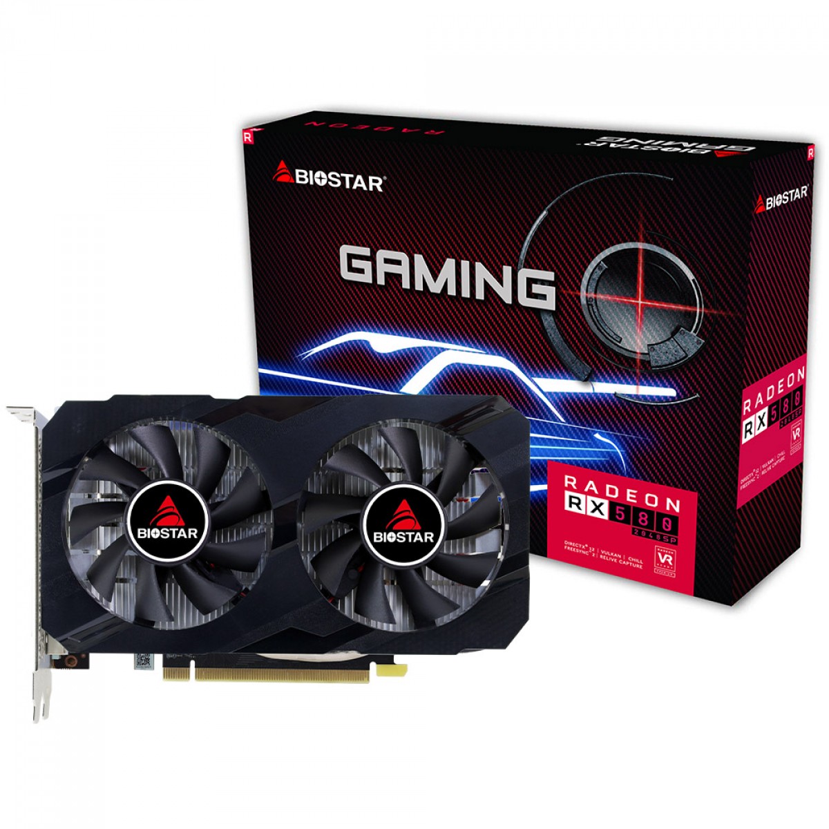 Placa de Vídeo Biostar AMD Radeon RX 580 2048SP, 8GB, GDDR5, 256 Bit, VA5815RF82