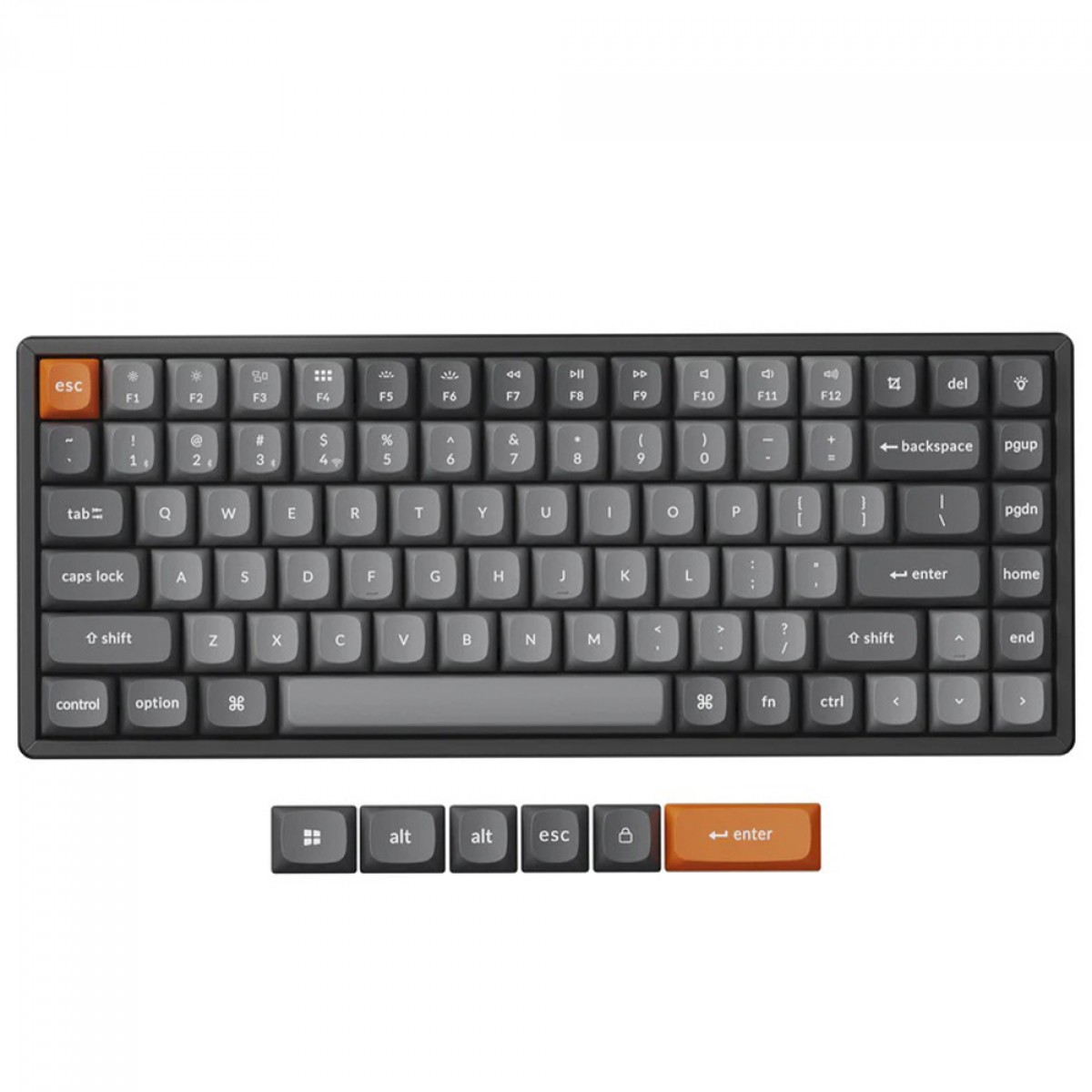 Teclado Mecânico Gamer Keychron K2 Max QMK, Wireless, RGB, ANSI, Switch Super Red, Preto, K2M-J1