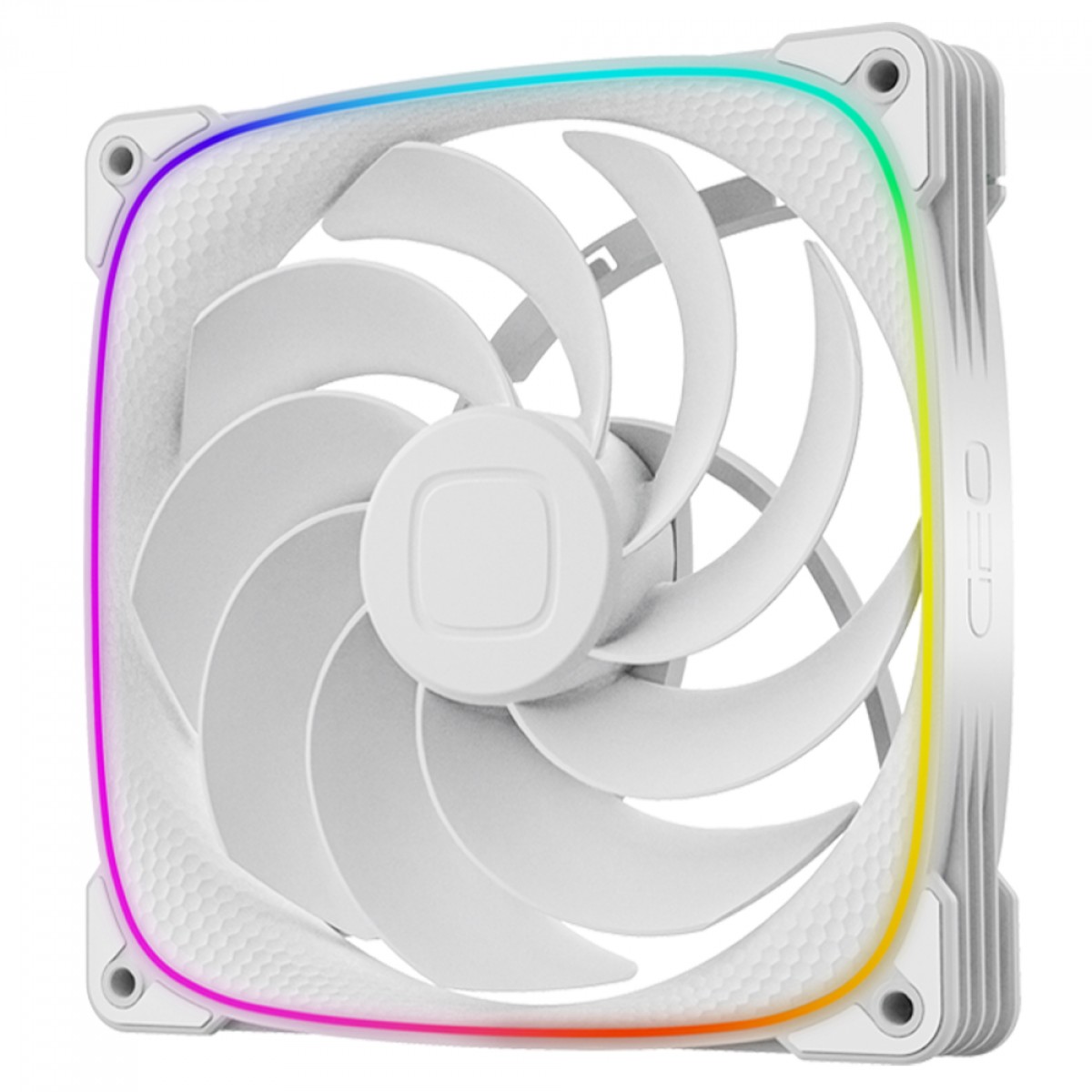 Cooler Para Gabinete Geometric Future Squama S2503RW, ARGB, 140mm, Reverse Blade, PWM, Branco, GEO-S2503RW-14S