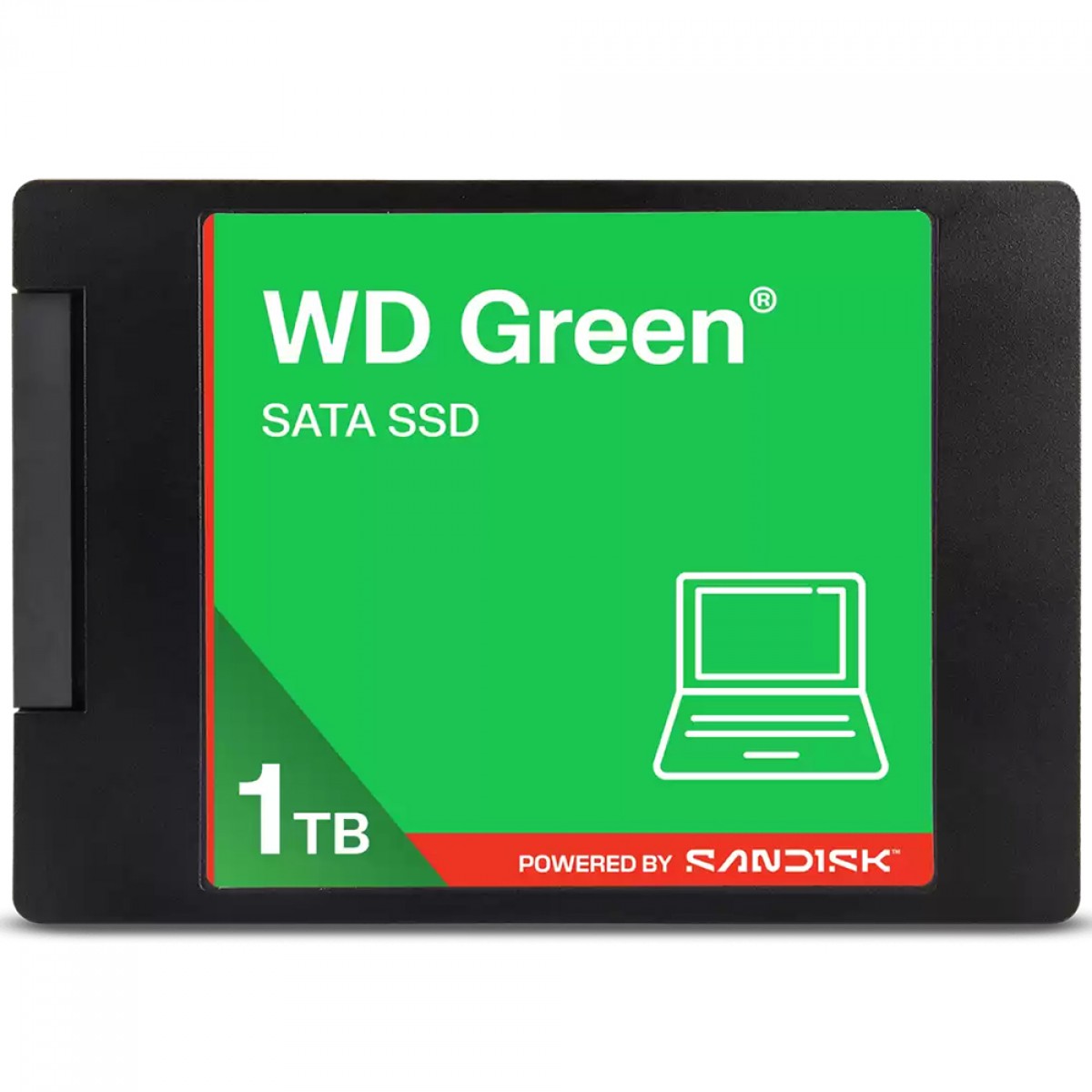 SSD WD Green 1TB, Sata III 2.5, Leitura 545MBs e Gravação 515MBs, WDS100T5G0A